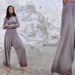 Elegant Cotton Boho Pants • Organic Wide Leg Yoga Trousers