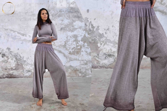 Elegant Cotton Boho Pants • Organic Wide Leg Yoga Trousers